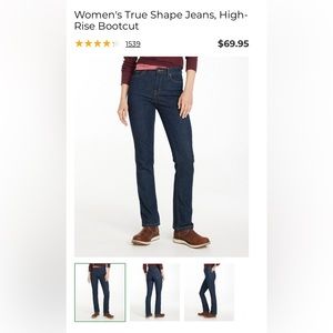 LL Bean women’s true shape high rise bootcut jean